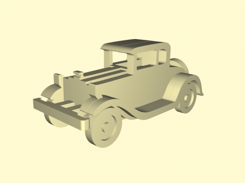 ford model free 3d - download stl file Toys Machinery simplified car 1930 3D print model - Mito3D