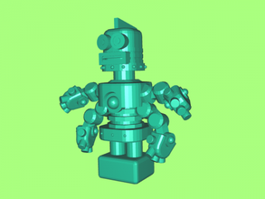 four-armed robot free 3d model - download stl file Toys Machinery future 3d print model - Mito3D