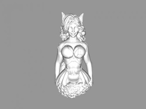 fox girl free 3d model - download stl file Toys Cartoons ears tail 3d print model - Mito3D