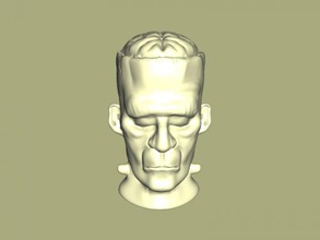frankenstein's monster head free 3d model - download stl file Art Sculpture fictional character mary shelley's novel 3d print model - Mito3D