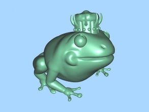 rey rana libre modelo 3d - descargar archivo stl Los juguetes A los animales big frog corona 3d print model - Mito3D