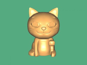 funny cat free 3d model - download stl file Toys Animals big eyes 3d print model - Mito3D