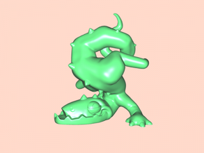 funny dragon free 3d model - download stl file Toys Animals unusual toy 3d print model - Mito3D