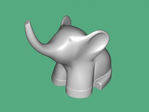 drôle d'éléphant gratuit modèle 3d - téléchargement de fichier stl Les jouets Animaux cartoon bébé éléphant 3d print model - Mito3D