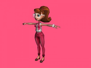 funny girl free 3d model - download obj file Toys People colorful drawn character 3d print model - Mito3D