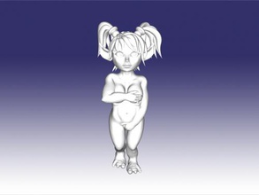 funny girl free 3d model - download stl file Toys Cartoons beautiful cartoon girl stl file 
