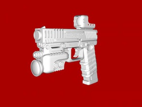 g-19 gratuita modello 3d - scaricare il file stl I giocattoli L'arma completamente attrezzata pistola 3d print model - Mito3D
