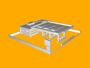 gas station art architecture 3d print model - Mito3D