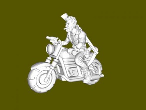gaslands motociclista giocattoli giochi 3d print model - Mito3D