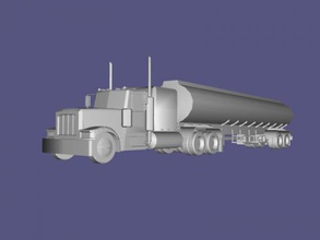 gasoline tanker free 3d model - download obj file Toys Machinery truck transportation fuel 3d print model - Mito3D