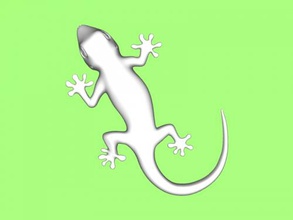 gecko heykelcik ücretsiz 3d model download stl dosyası Sanat Heykel küçük masaüstü kertenkele dosya 3d print model - Mito3D
