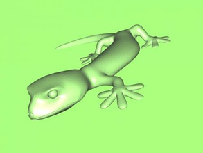 gecko free 3d model - download stl file Toys Animals flat tabletop figurine 3d print model - Mito3D