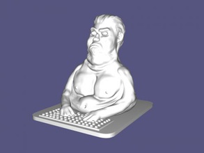 geek free 3d model - download stl file Art Sculpture fat internet expert 3d print model - Mito3D