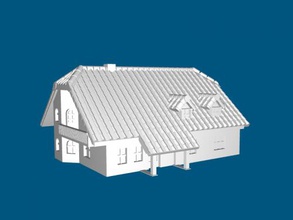 casa alemana libre modelo 3d - descargar archivo stl Art De la arquitectura clásico alemán de cercanías edificio 3d print model - Mito3D