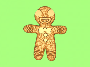gingerbread man free 3d model - download stl file Home Kitchen tasty 3d print model - Mito3D