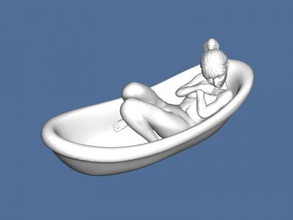 niña in baño obj juguetes personas 3d print model - Mito3D