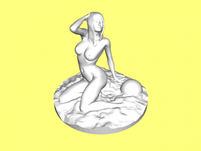 girl on beach toys people 3d print model - Mito3D