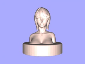 girl bust art sculpture 3d print model - Mito3D