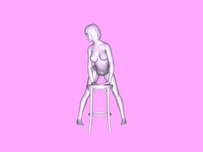 girl chair toys people 3d print model - Mito3D