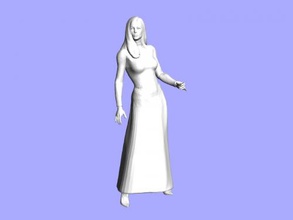 Mädchen Abend Kleid Kostenlose 3d-Modell - download obj-Datei Spielzeug Menschen gehen prom 3d print model - Mito3D