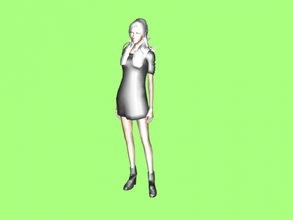 Mädchen Kostenlose 3d-Modell - download obj-Datei Spielzeug Menschen schönes Kleid 3d print model - Mito3D