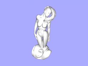 girl hairstyle art sculpture 3d print model - Mito3D