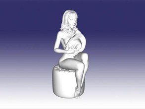 Mädchen Hut Kostenlose 3d-Modell - download-stl-Datei Spielzeug Menschen schüchtern babe hat stl-Datei 3d print model - Mito3D