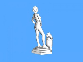 girl hippo free 3d model - download stl file Art Sculpture original beautiful sculpture 3d print model - Mito3D