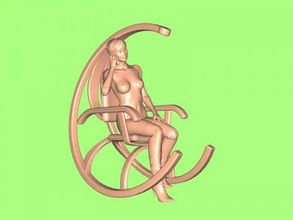 girl in rocking chair toys people 3d print model - Mito3D