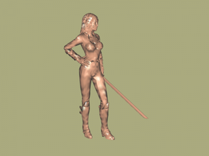 girl sword free 3d model - download obj file Toys People beauty dangerous 3d print model - Mito3D