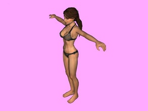 girl in underwear obj toys people 3d print model - Mito3D