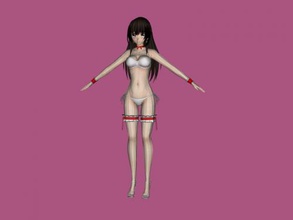 girl in white lingerie obj toys cartoons 3d print model - Mito3D