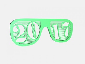 occhiali 2017 gratuita modello 3d - scaricare il file stl Moda Accessori divertente dell'anno nuovo da 3d print model - Mito3D