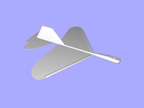 glider Kostenlose 3d-Modell - download-stl-Datei Spielzeug Maschinen lightweight glider-Flüge stl-Datei 3d print model - Mito3D