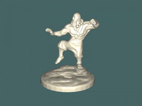 gnome monk 2 free 3d model - download stl file Toys Cartoons muscular dwarf warrior 3d print model - Mito3D