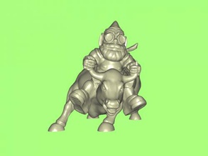 gnome cavalier jouets dessins animés 3d print model - Mito3D