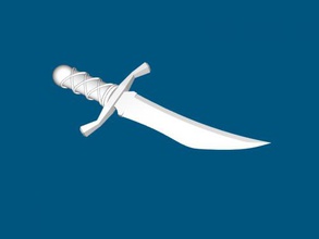 goblin dagger free 3d model - download stl file Toys Weapon fantasy weapons 3d print model - Mito3D