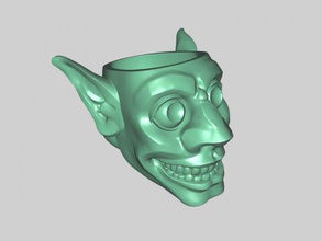 goblin pot free 3d model - download stl file Home Accessories beautiful goblin's head 3d print model - Mito3D