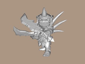 goblin swords free 3d model - download stl file Toys Cartoons small brave warrior 3d print model - Mito3D