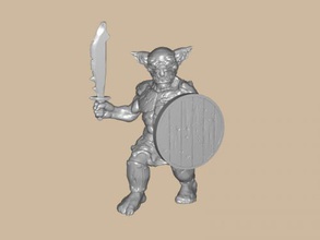 goblin guerrero gratis modelo 3d - descargar archivo stl Los juguetes dibujos animados sword shield 3d print model - Mito3D