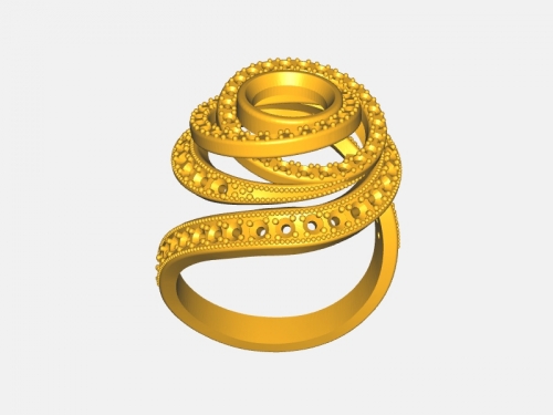 gold ring mode ornamente 3D print model - Mito3D