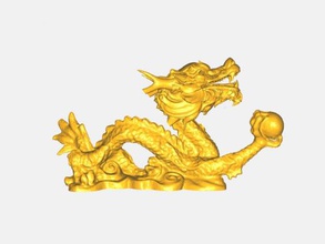 golden dragon free 3d model - download stl file Art Sculpture figurine china 3d print model - Mito3D