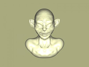 gollum busto livre modelo 3d - download de arquivo stl A arte Escultura personagem tolkien livros ficheiro 3d print model - Mito3D