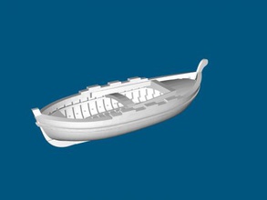 gozzo boat free 3d model - download stl file Toys Machinery primitive fishing 3d print model - Mito3D