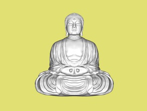 grande buddha of kamakura arte scultura 3d print model - Mito3D