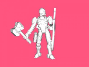 la guardia robot gratis modelo 3d - descargar archivo stl Los juguetes De maquinaria enorme hacha de 3d print model - Mito3D