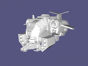 gunship free 3d model download stl dosyası Oyuncaklar Makine iyi silahlı uzay gemisi dosya 3d print model - Mito3D