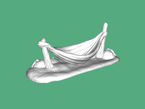 hammock free 3d model - download stl file Home Accessories beautiful comfortable 3D print model - Mito3D