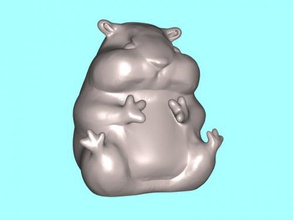 hamster sitting free 3d model - download stl file Toys Animals lovely fat animal 3d print model - Mito3D