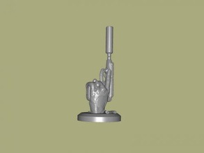 hand pistol free 3d model - download stl file Art Sculpture gangster sculpture 3d print model - Mito3D